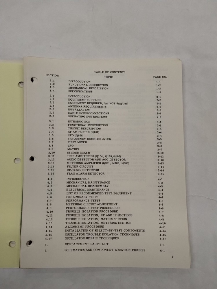 Narco UGR-3 Glide Slope Receiver Maintenance Manual-Original