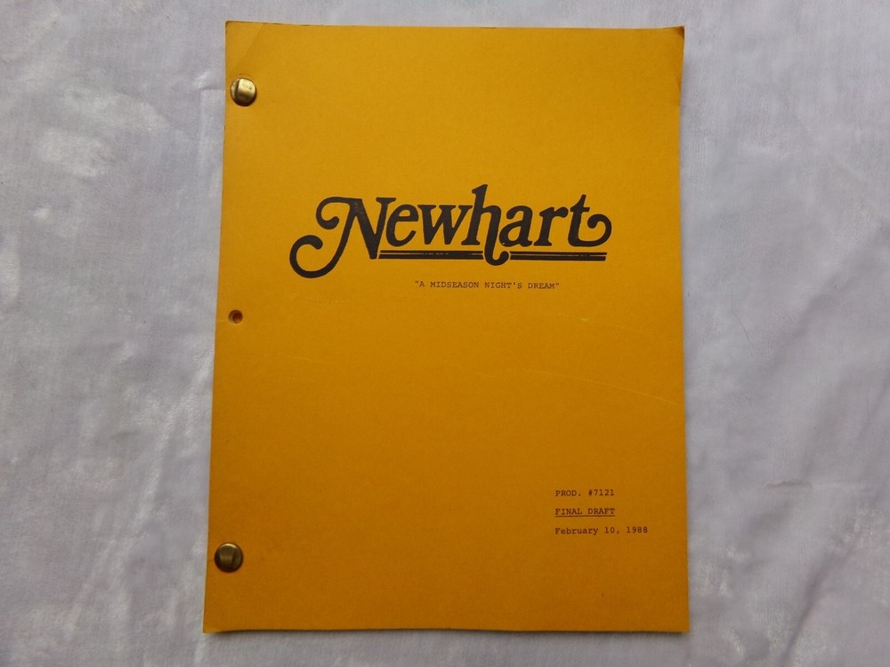 NEWHART / 1988 TV Script, "A Midseasons Night Dream" Final Draft Script.