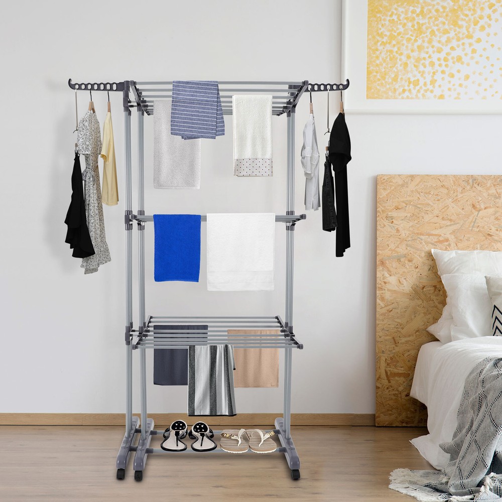 Foldable Clothes Drying Rack, Foldable Drying Rack, 3-Tier Folding Drying Rack