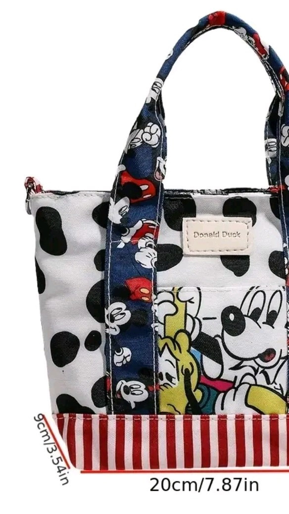 Disney Mickey Mouse ✨Canvas Handbag By Donald Duck Design ✨