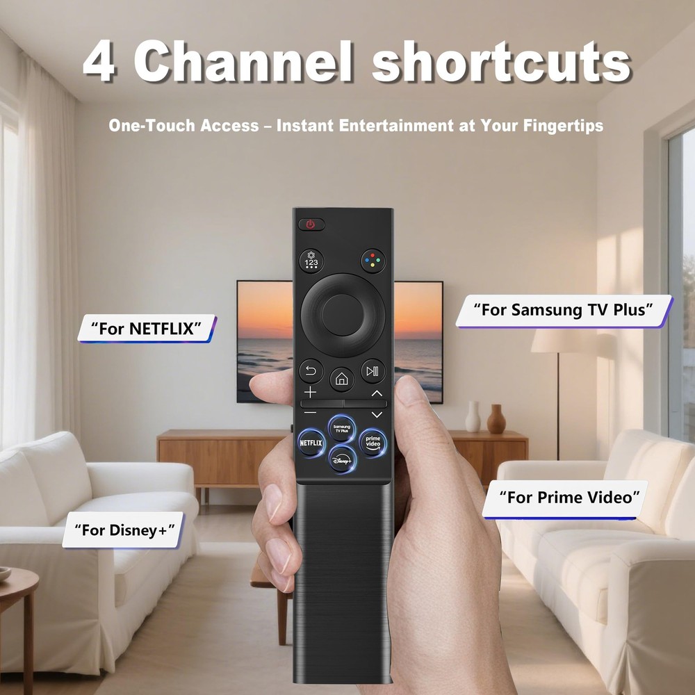 Replacement for Samsung Smart TV Remote Control, Universal Compatible Black