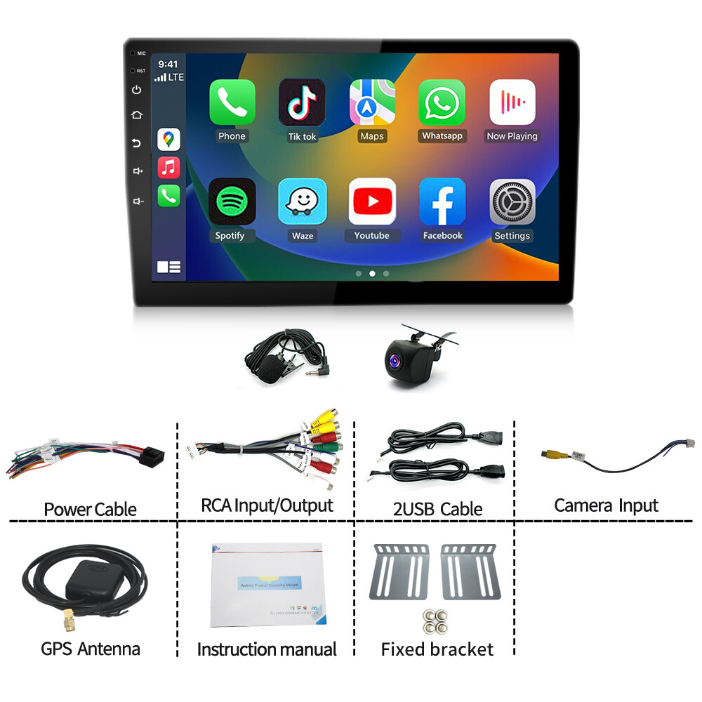 64G Apple CarPlay Car Radio Stereo Android 13 GPS NAV For Jeep Liberty 2002-2007