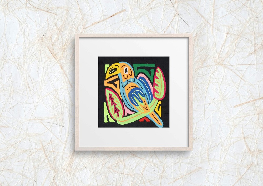 Multicolor Blue And Orange Bird Molita
