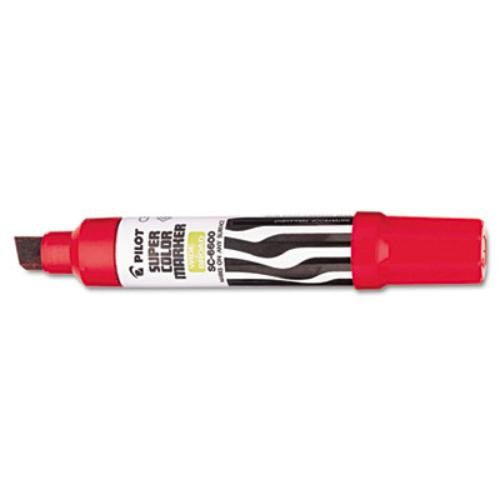 Pilot 45300 Jumbo Refillable Permanent Marker, Chisel Tip, Red