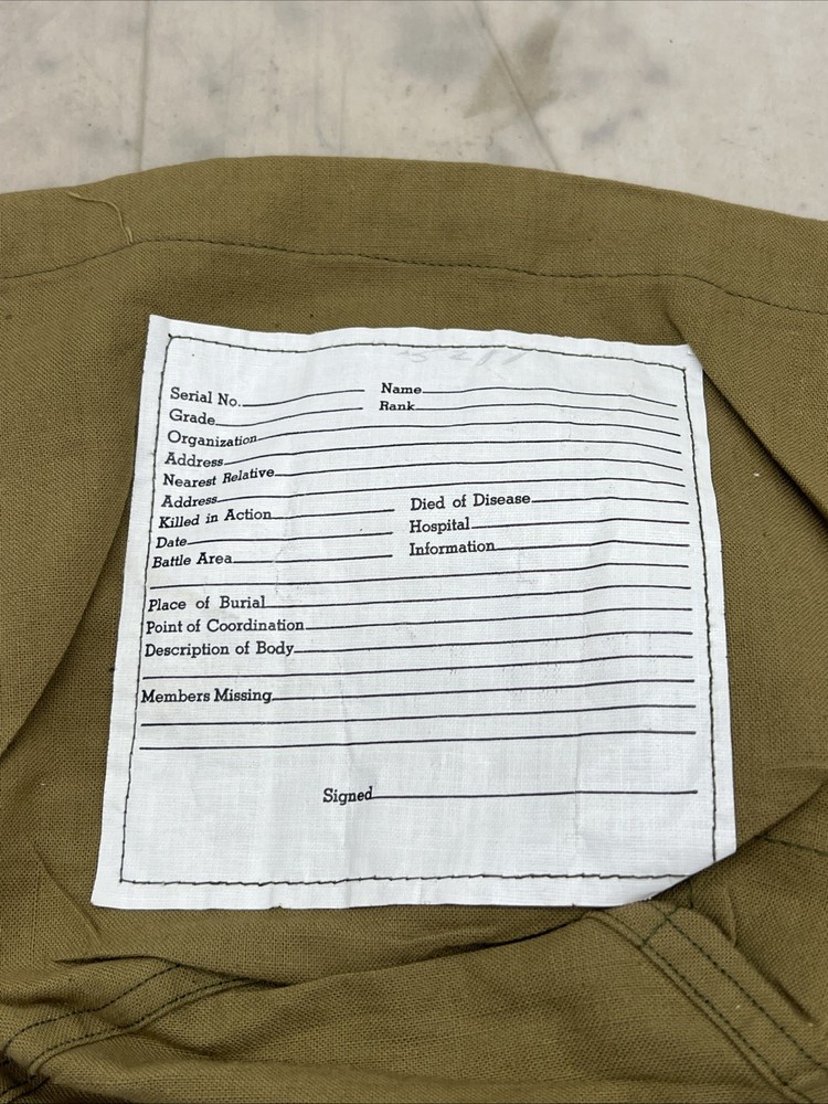 WW2 US Personal Effects Bag (FF355