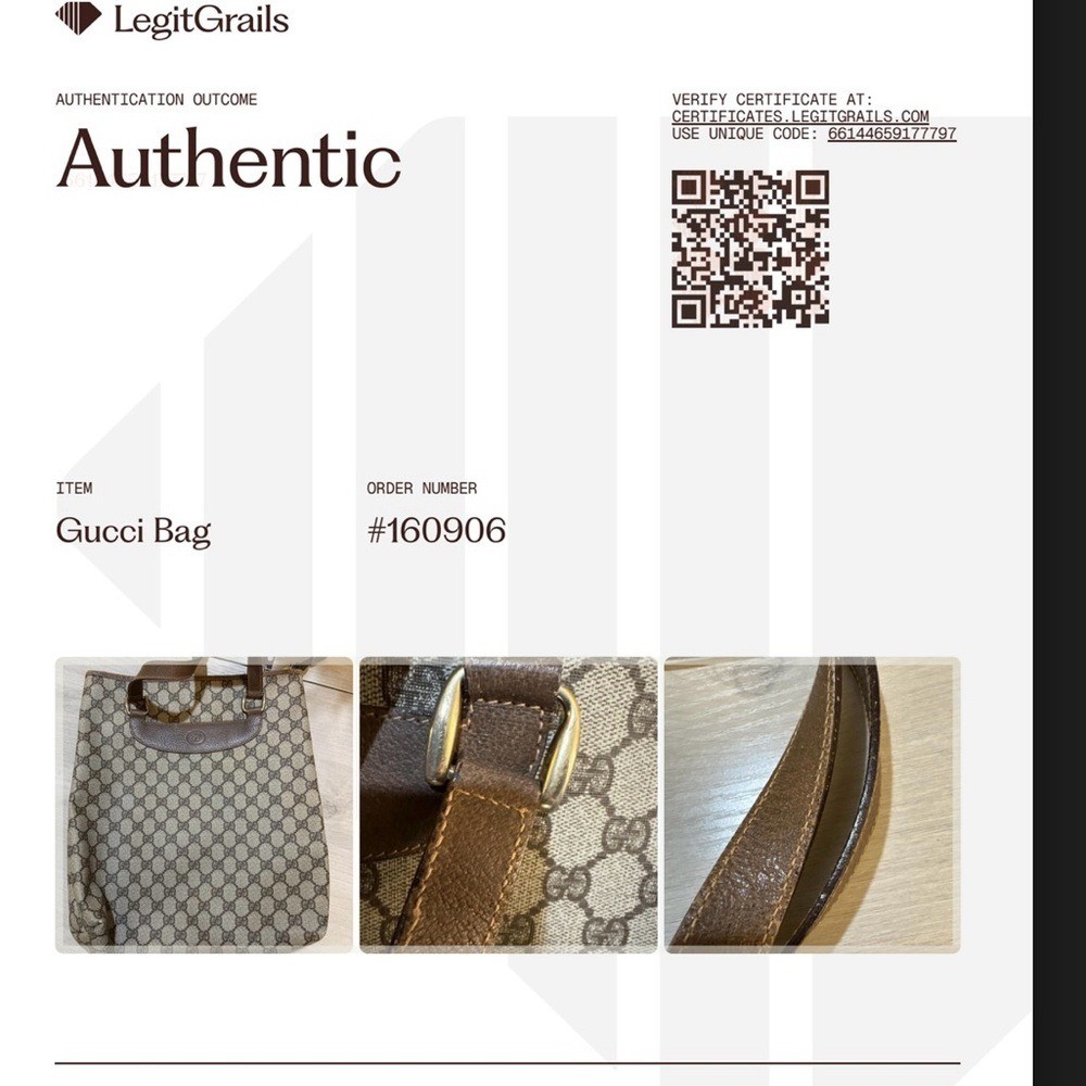 Gucci Beige and Brown Monogram Shoulder Bag