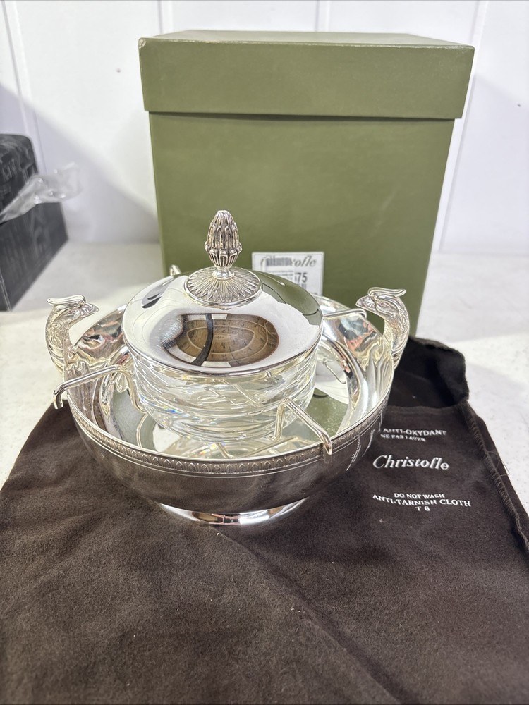 Christofle Silver-Plated Caviar Serving Set With Box