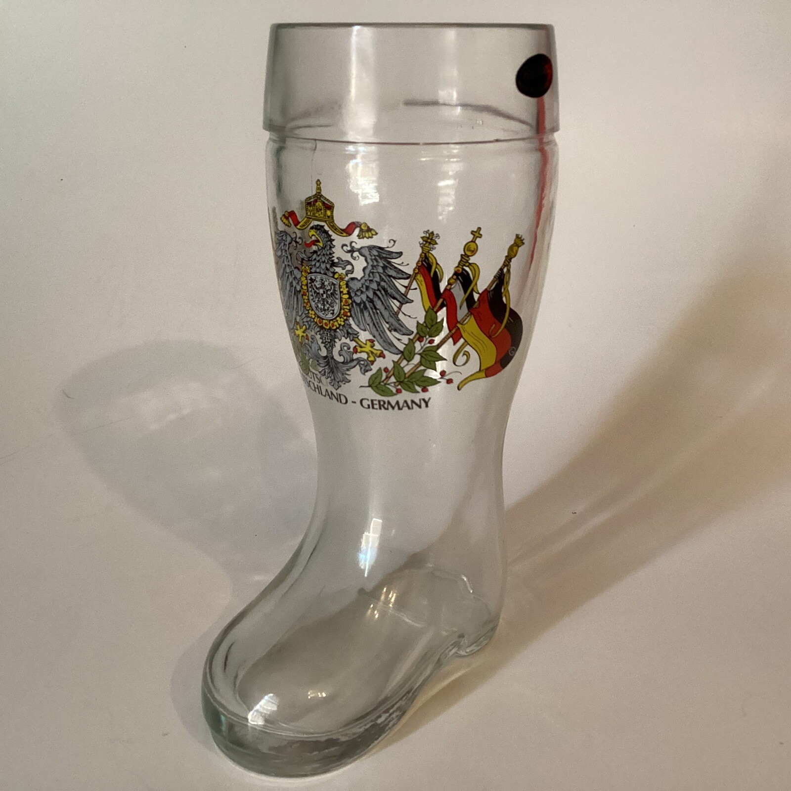 Germany Deutschland Glass Boot Mug Stein Bockling Glass
