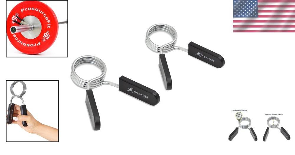 Secure Spring Clip Collars for 2-Inch Olympic Bars - Enhanced Safety Design