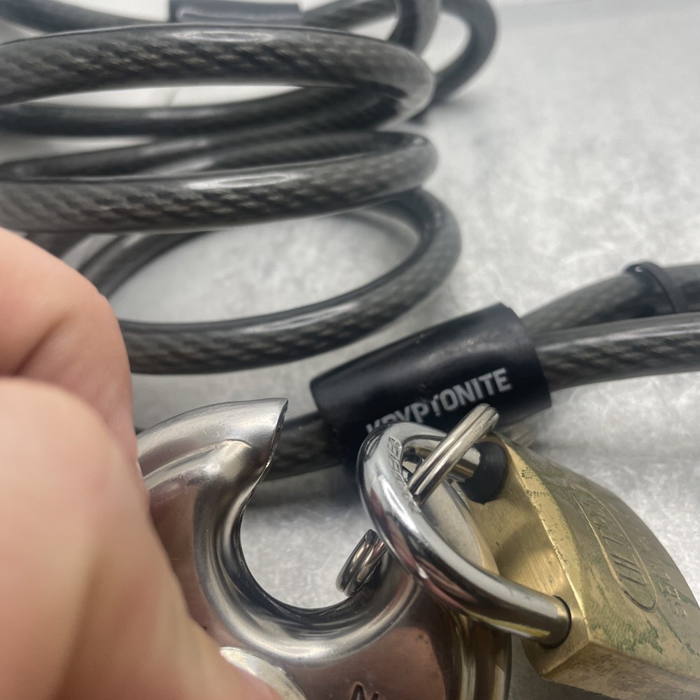 Kryptonite Security Cable With Locks And Keys Master Lock & Ultra Lock Bike