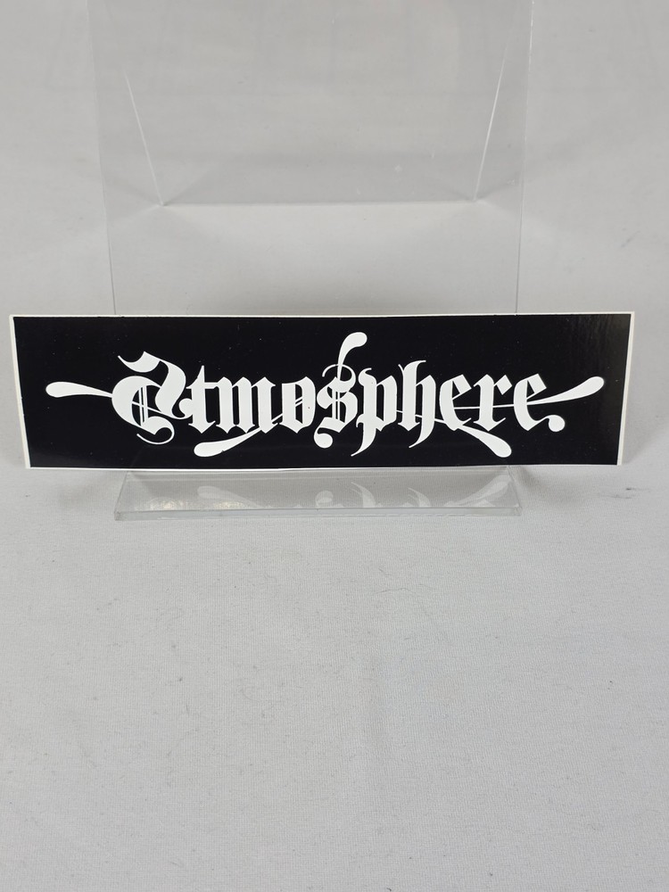 Atmosphere Promo Sticker 7in x 1.25in - 2003 Vintage Vans Warped Tour Epitaph