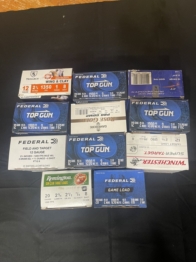 11 Empty Vintage Shotgun Shell Boxes