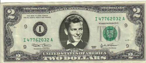 Frank Sinatra $2 Dollar Bill Mint! Rare! $1