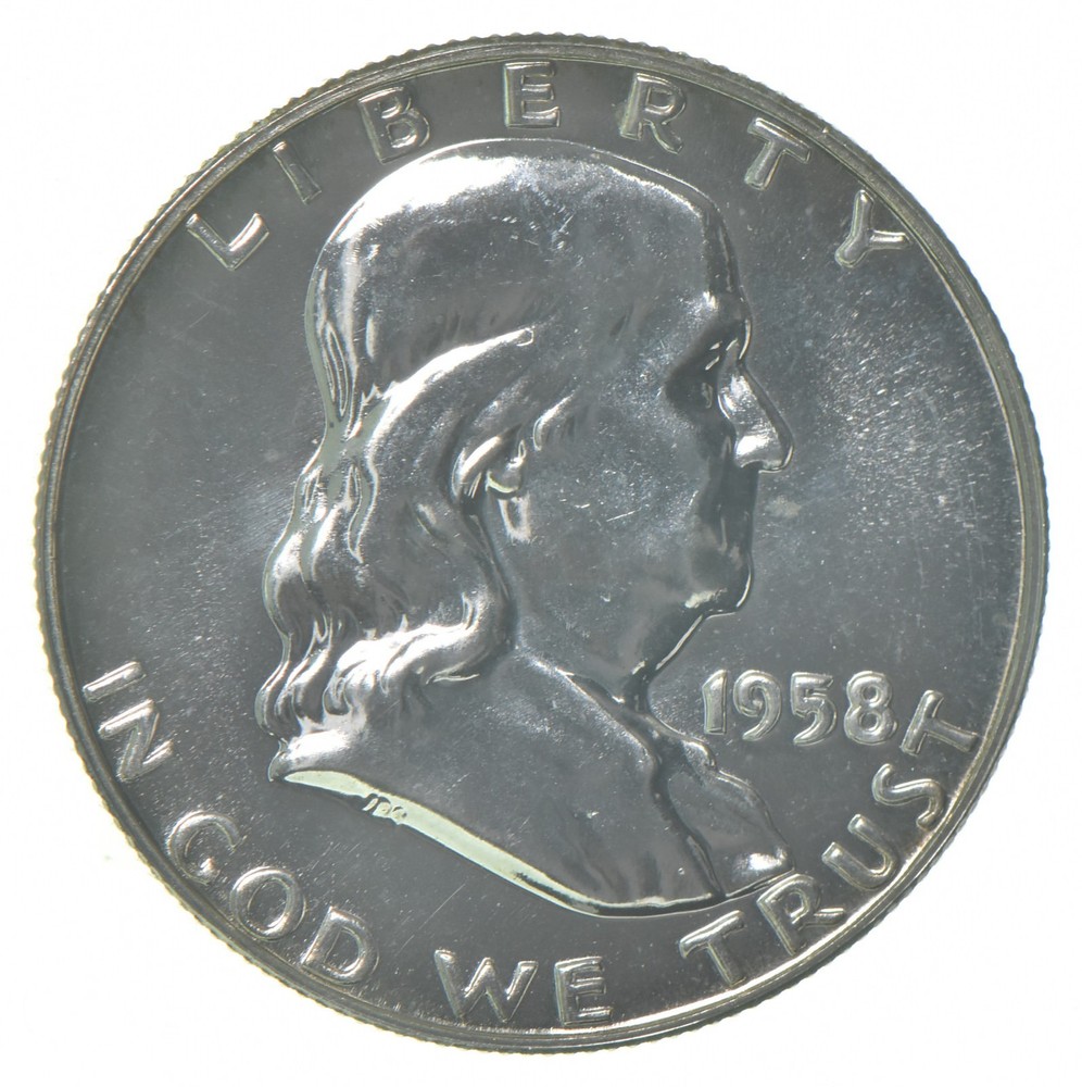 1958 Proof Franklin Half Dollar 90% Silver