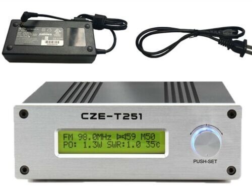 CZE-T251 25W FM transmitter stereo Professional broadcast adjustable 0-25W+Power