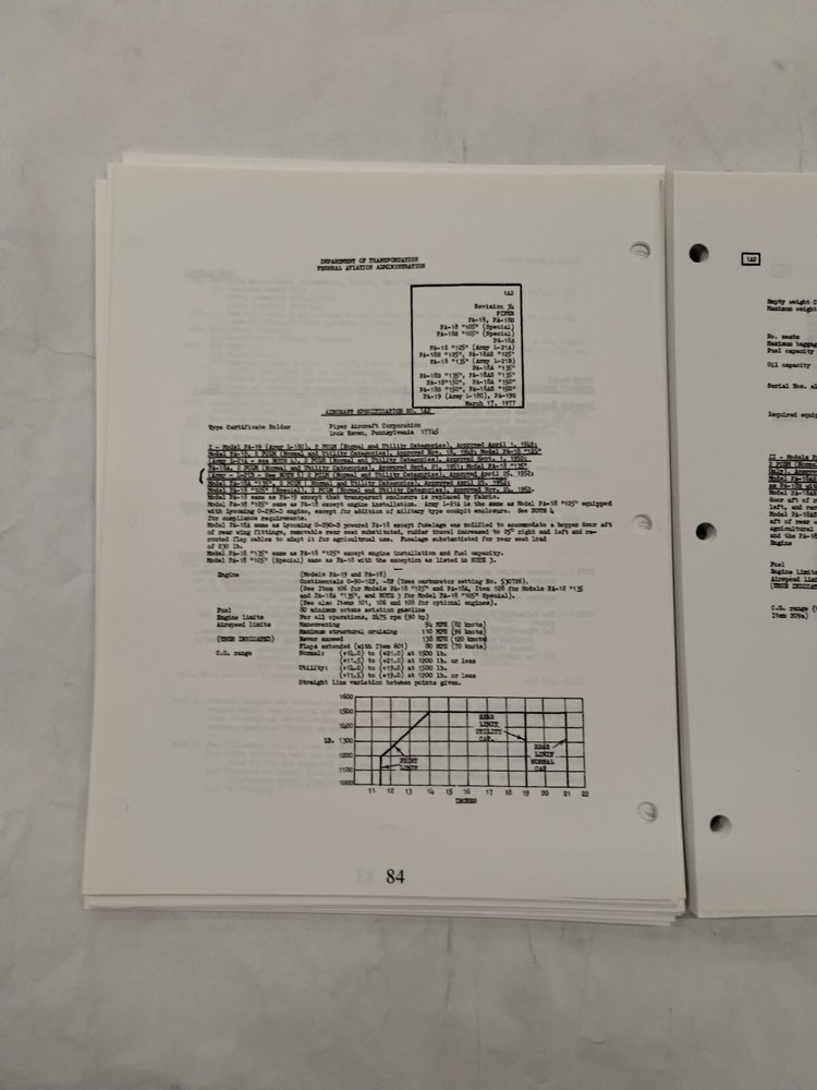 Piper Aircraft Type Specifications Manual-Copy