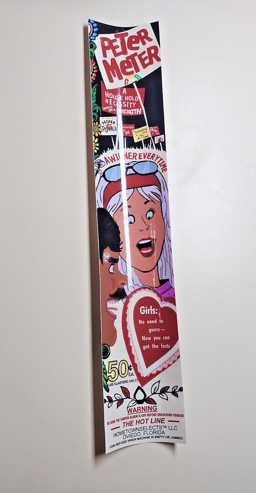 Vintage Condom Machine Ad Sticker