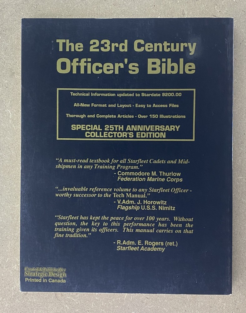 Starfleet Dynamics Academy Reference Guide 25th Anniversary Collector NEW