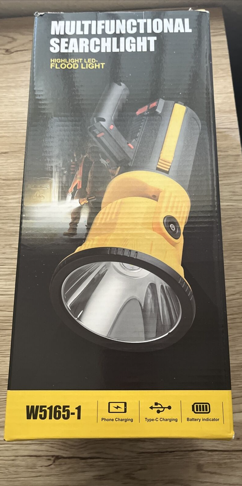 Multifuctional Searchlight Flood light Foldable Tripod Stand & Detachable Handle