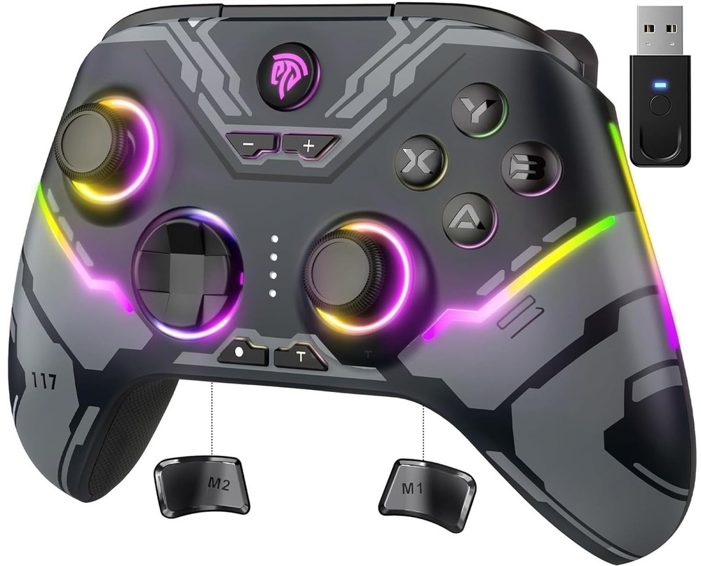 X15 Wireless Gamepad for PC, Switch & Android - RGB, Ergonomic & Customizable