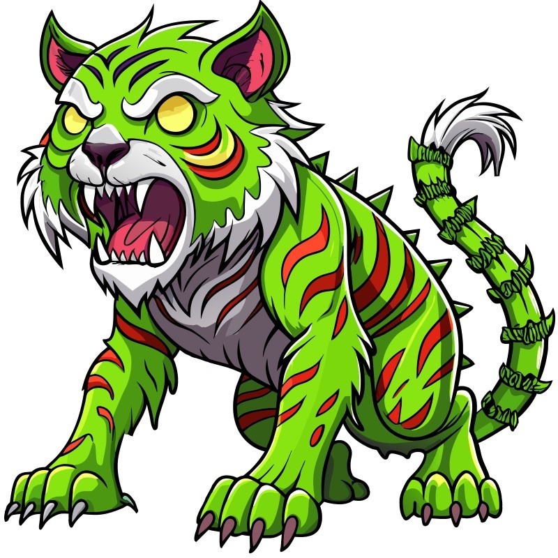 30 Custom Zombie Tiger Personalized Address Labels