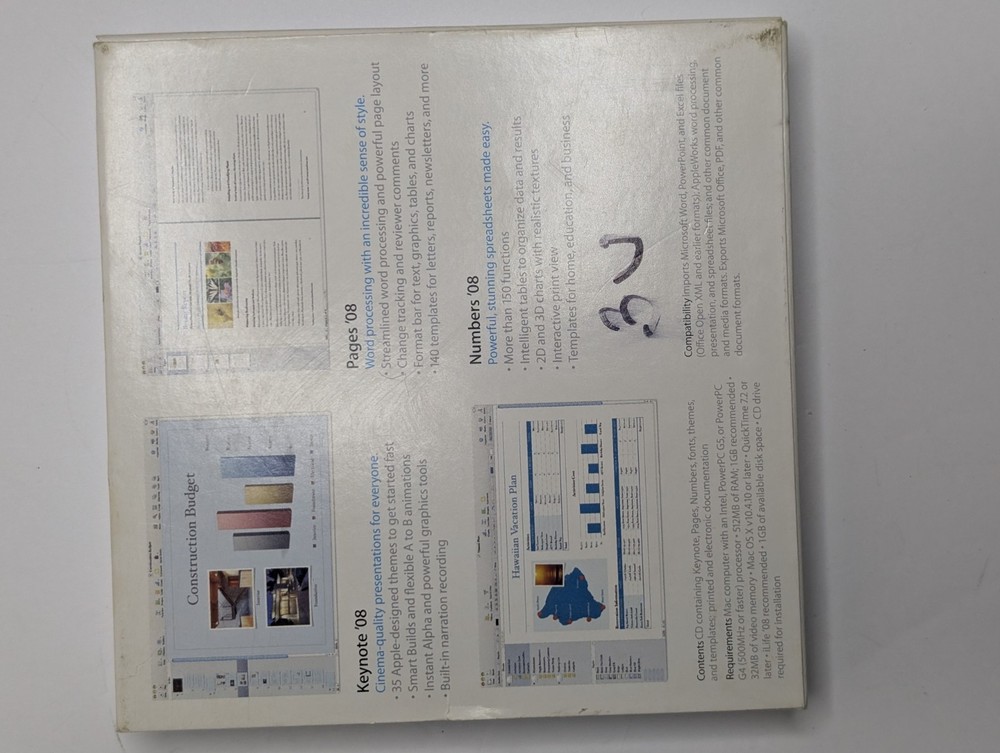 Apple iWork 08 Family Pack for Mac with key