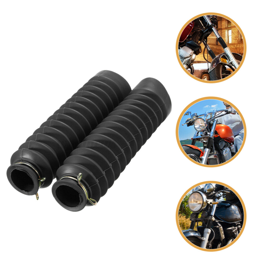 2pcs Front Fork Shock Absorber Covers Dust Protector Sleeves for Motorcycle