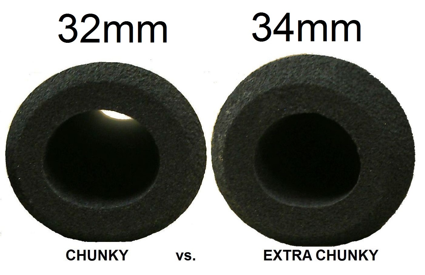 ESI EXTRA Chunky 34mm Soft Bike Grips 130mm Lightweight 80g MTB Choose Color