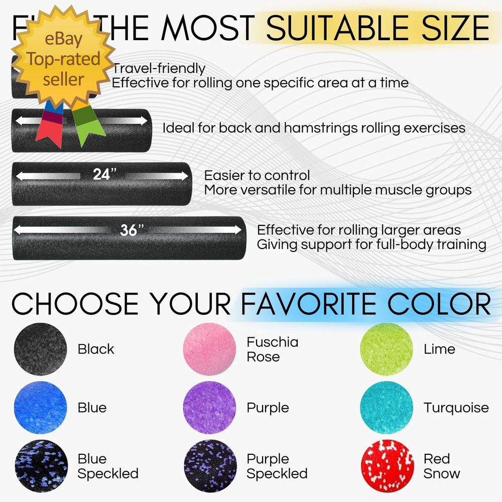 High-Density EPP round Back Roller Foam Exercise Foam Roller for Yoga Pilates