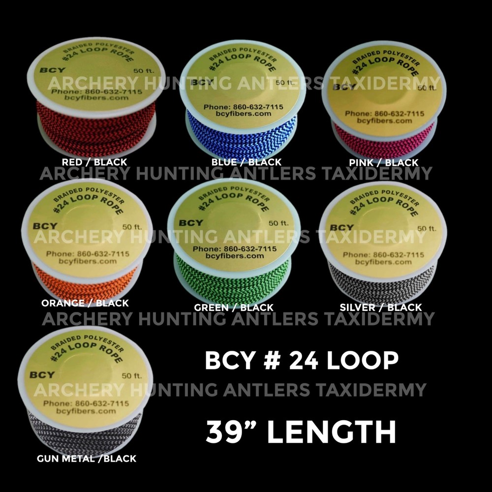 3 FEET - 2-COLOR BCY # 24 Archery Bowstring Bow String RELEASE D LOOP CORD ROPE