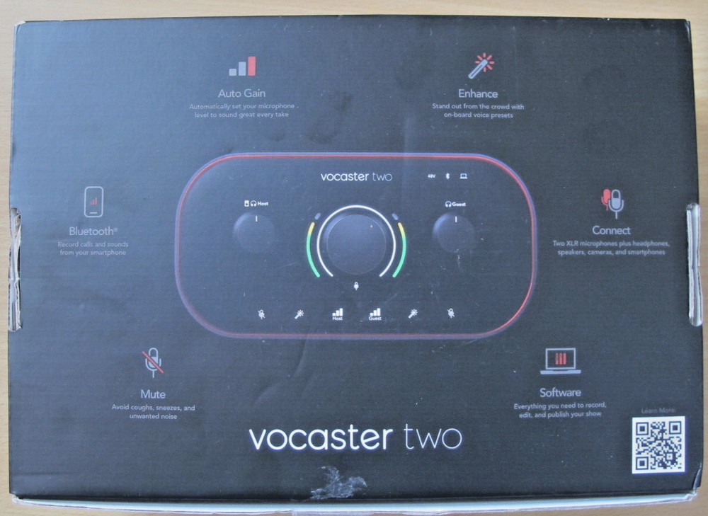 Focusrite Vocaster Two Podcast Interface Solo Content Creators Open Box