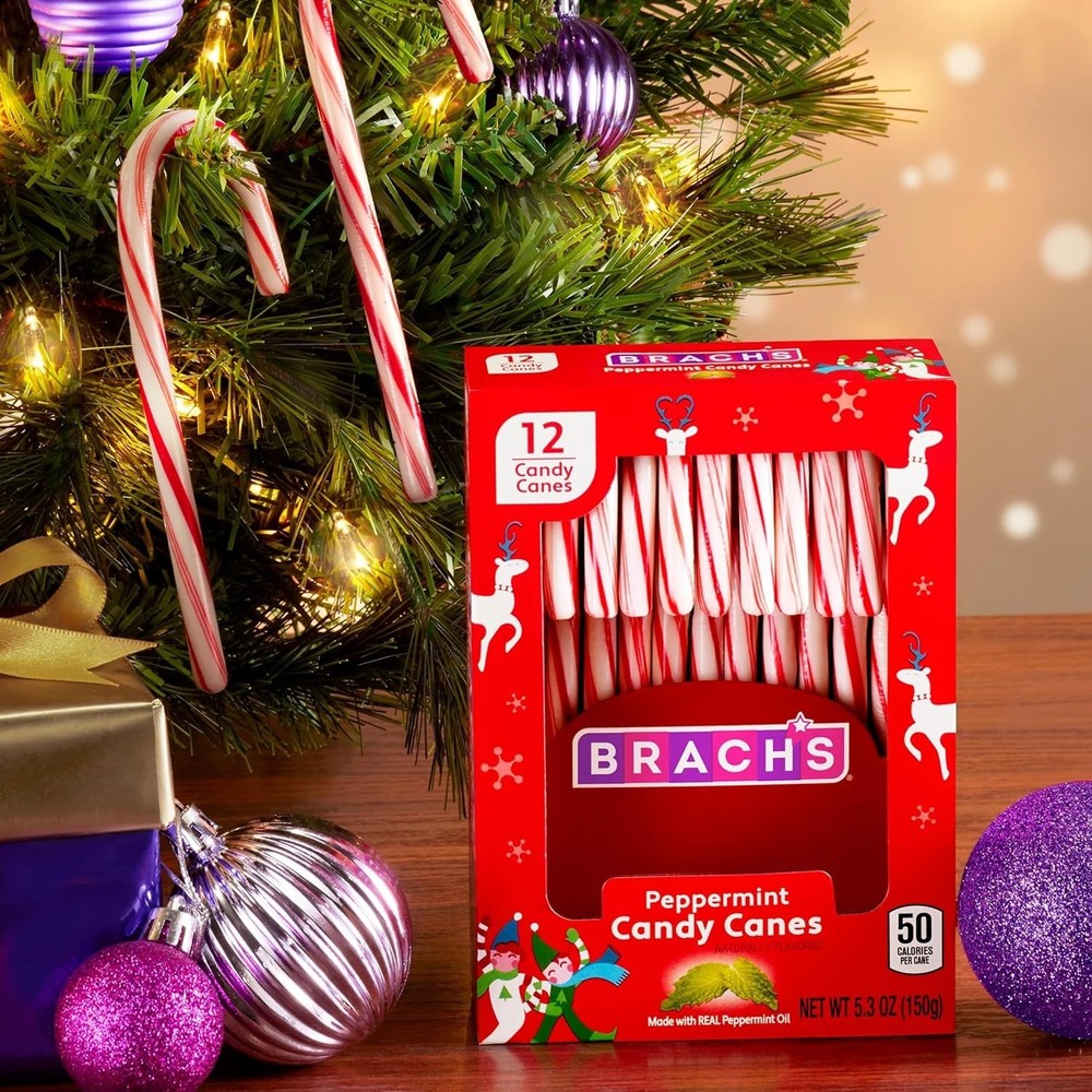 Refreshing Red & White Peppermint Canes, 12 Count – Festive Stocking Stuffers