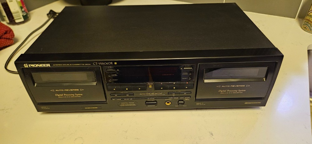 Pioneer CT-W606DR Digital Processing Double Cassette Deck Tested Works Pristine