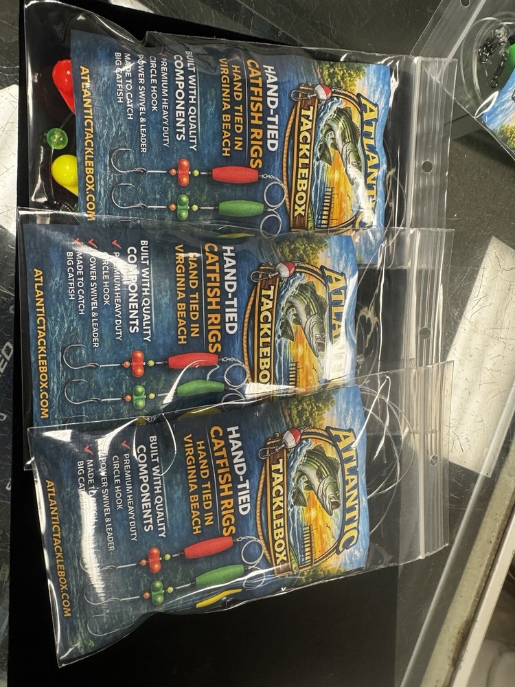 Hand Tied Catfish Rigs- 3 Pack (3 Per Pack)