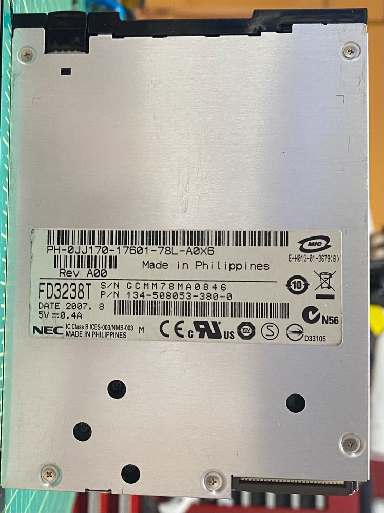 NEC FD3238T Internal 1.44 Floppy Disk Drive – Untested Pulled From Dell OptiPlex