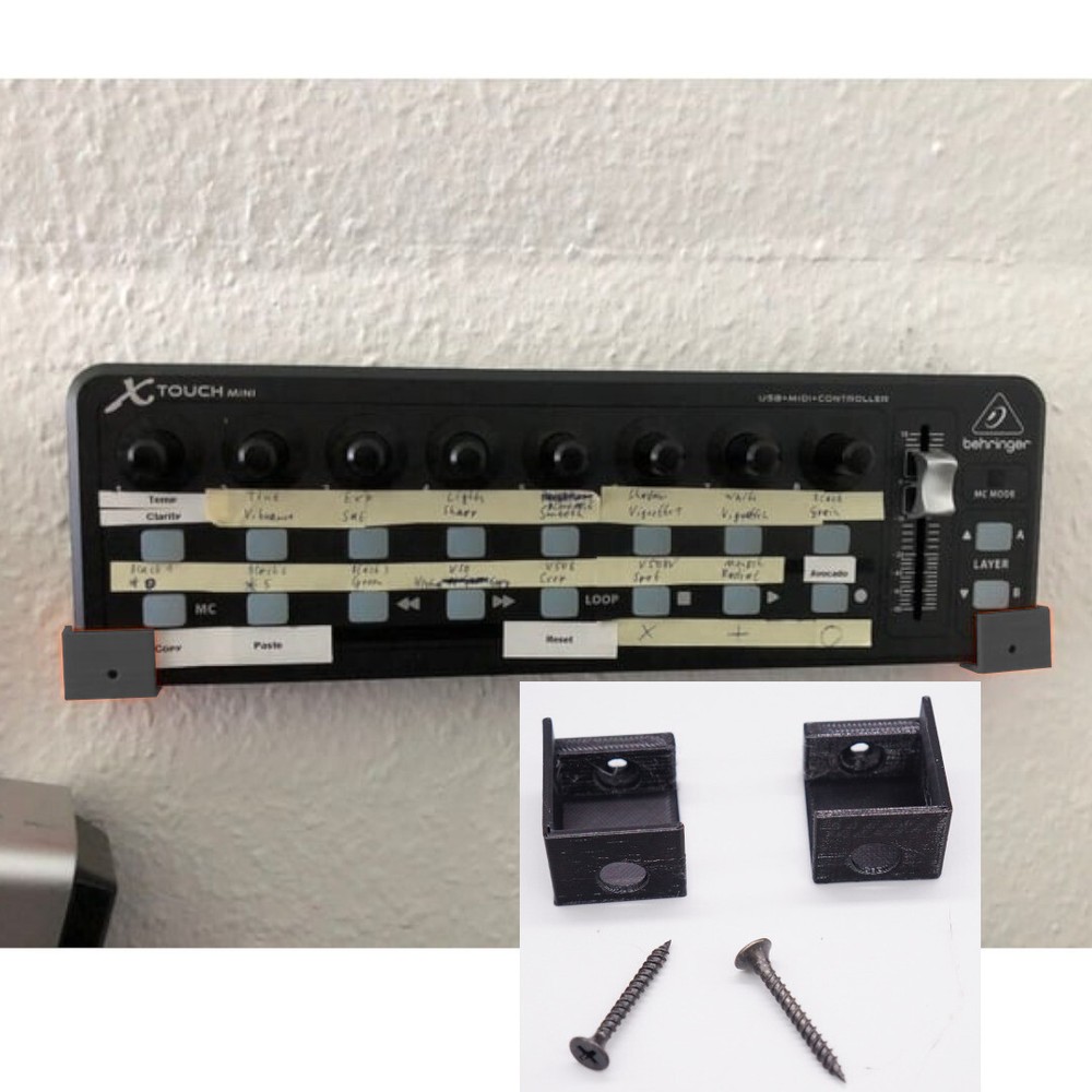 Wall Mount Brackets for Behringer Xtouch Mini Compact USB Controller
