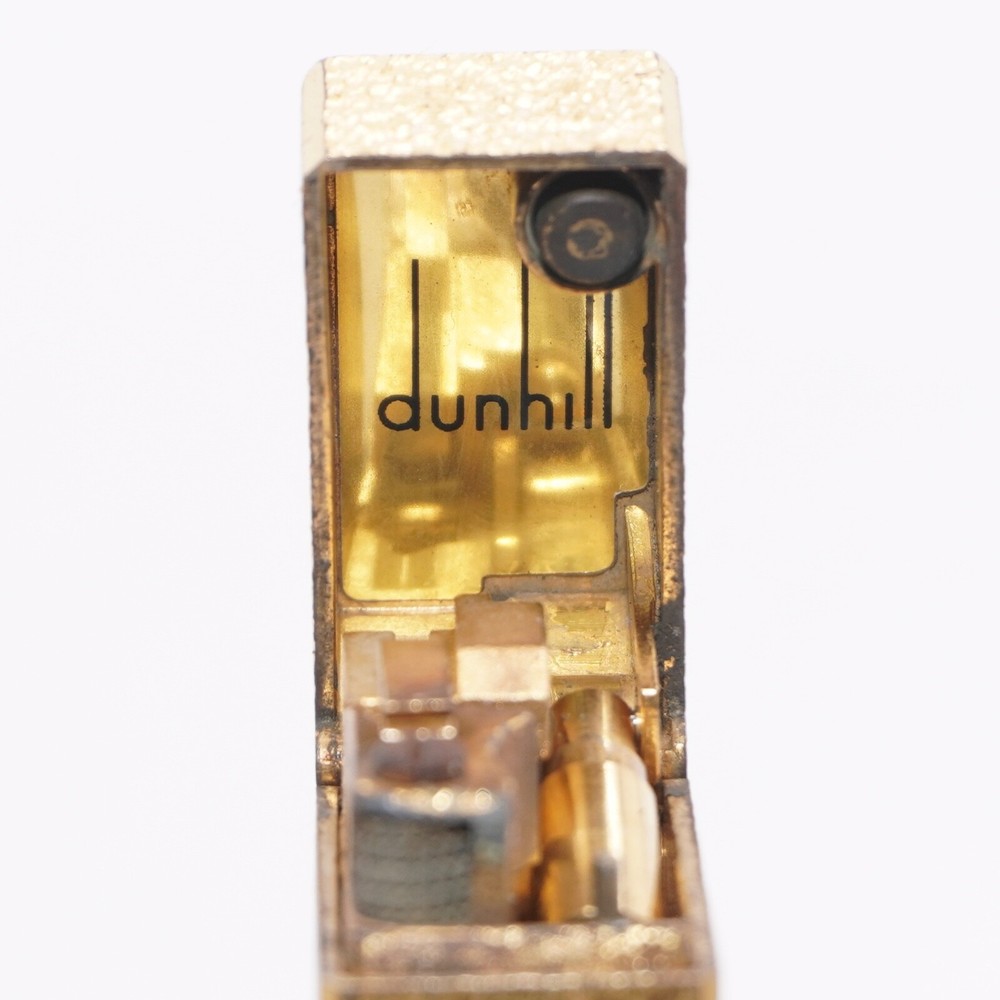Dunhill Roller Gas Lighter Gold Sand Pattern-Ultrasonically cleaned_Working