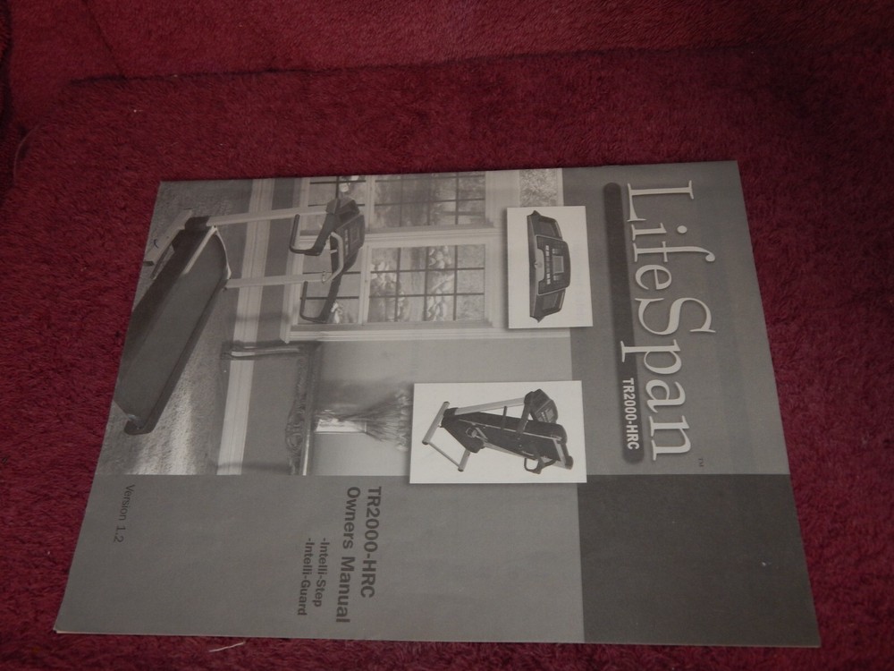 LifeSpan TR2000-HRC Owners Manual Version 1.2