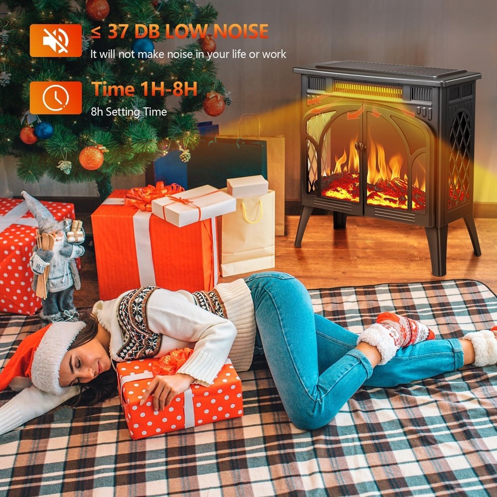 Electric Fireplace Heater 25" with Remote Control, Cathedral Stylish, Differe...