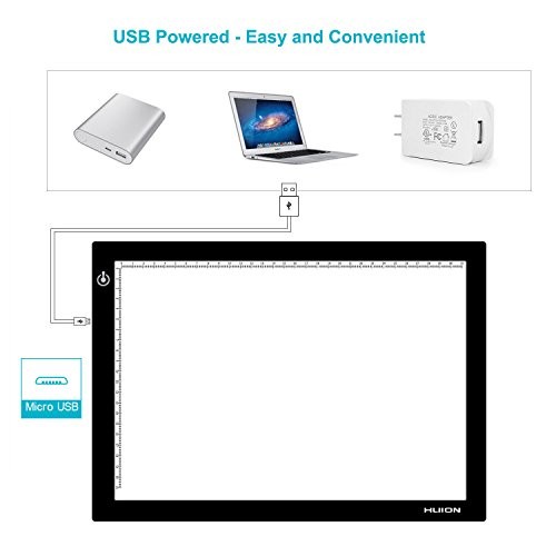 L4S LED Light Box A4 Ultra-Thin USB Powered Adjustable Light Pad for Tracing