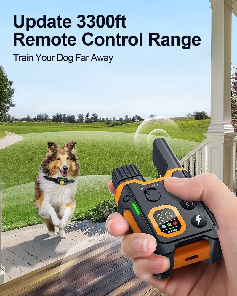 Electronic Dog Shock Collar for Large, Medium, Small Dogs - Adjustable & Durable