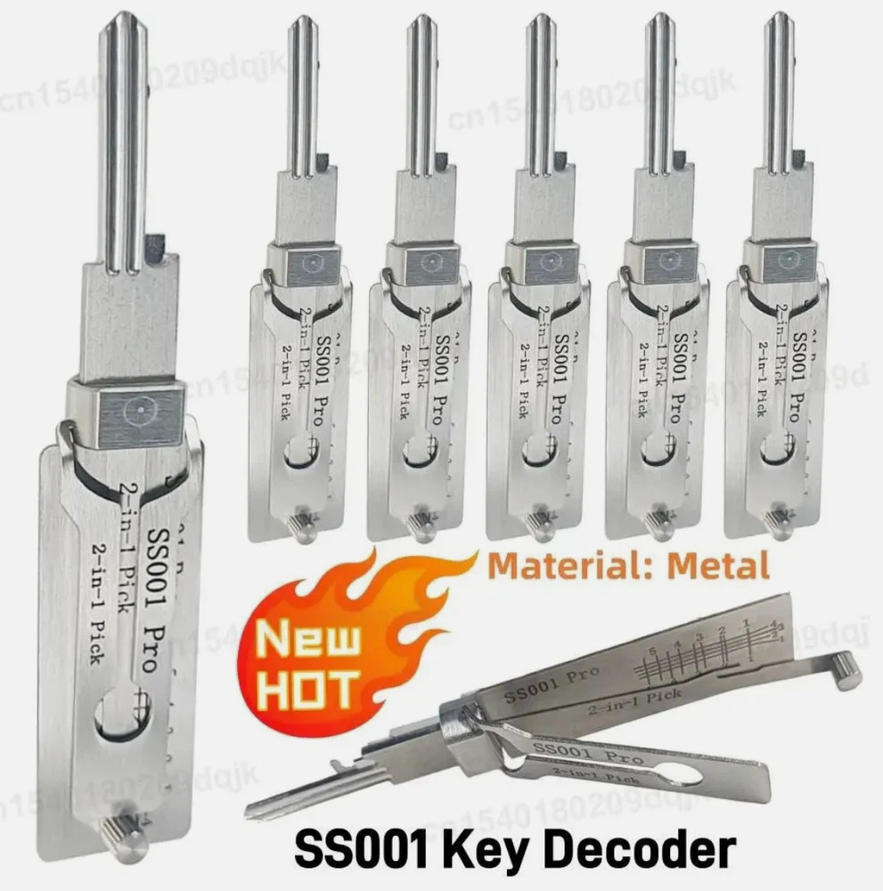 1pcs Stainless Steel Key Decoder SS001 O-ring Pickup Kit Pickup Hand Tool