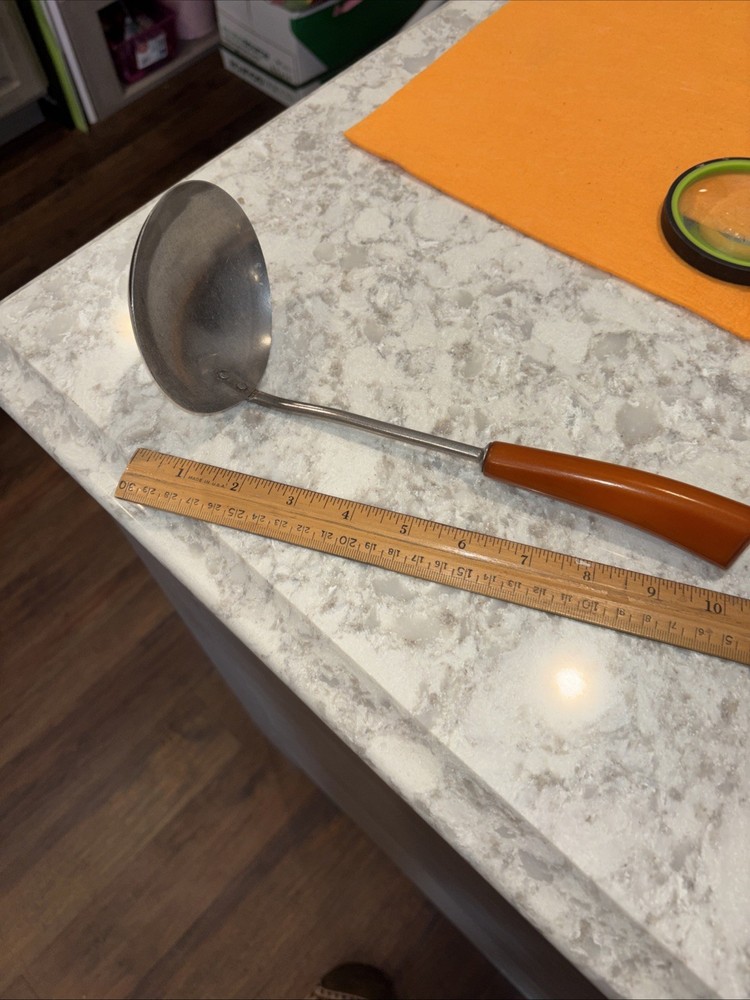 Vintage Bakelite Soup Serving Spoon