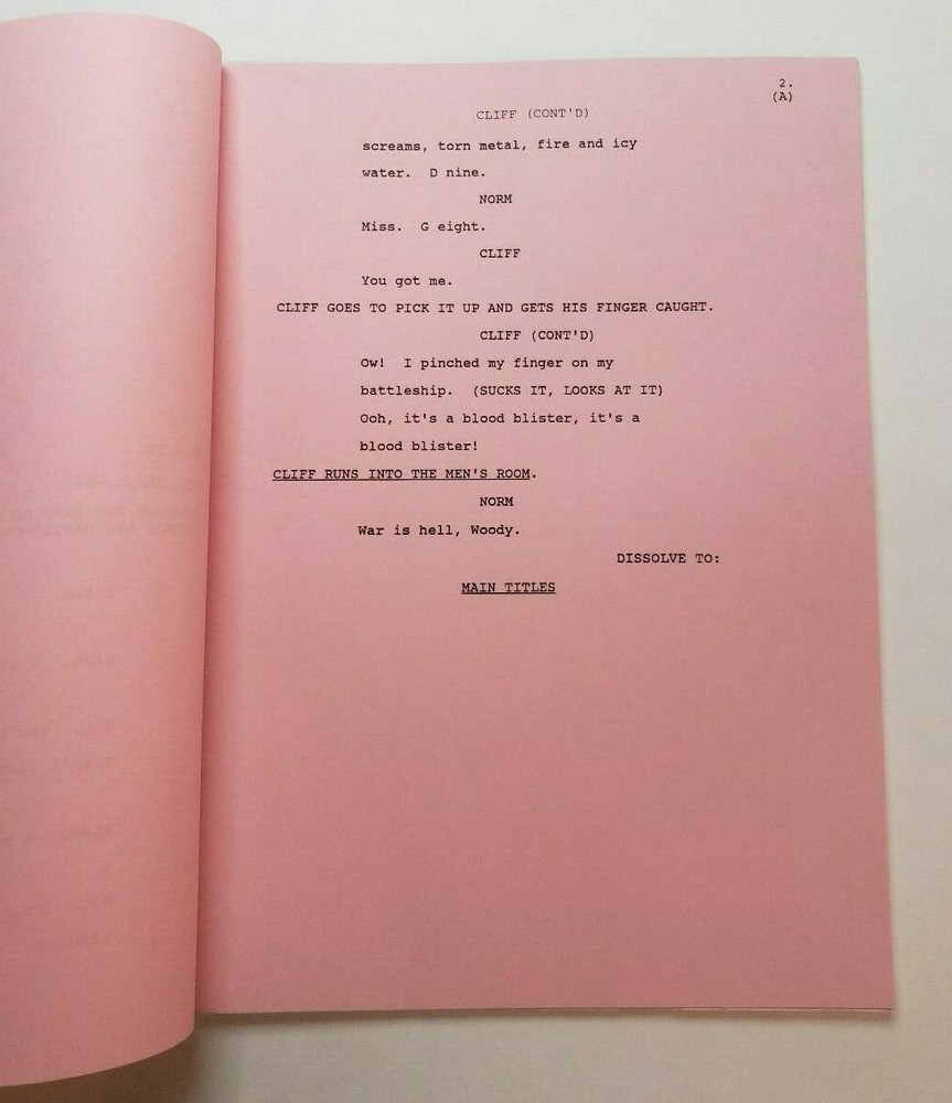 CHEERS / Cheri Eichen 1989 TV Script, Ted Danson "The Improbable Dream: Part 2"