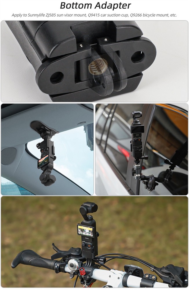 Foldable Expansion Dual Hooks Adapter Protective Case Brackets for DJI Pocket 3