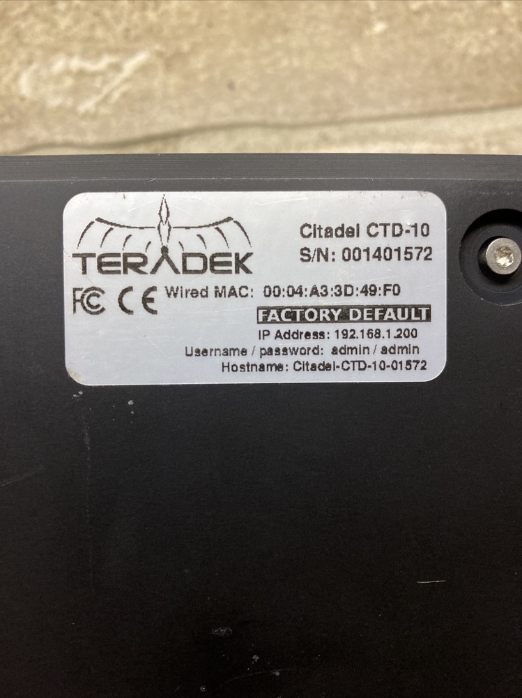 TERADEK Citadel CTD-10 VidiU Live Streaming Device Encoder Decoder RARE!