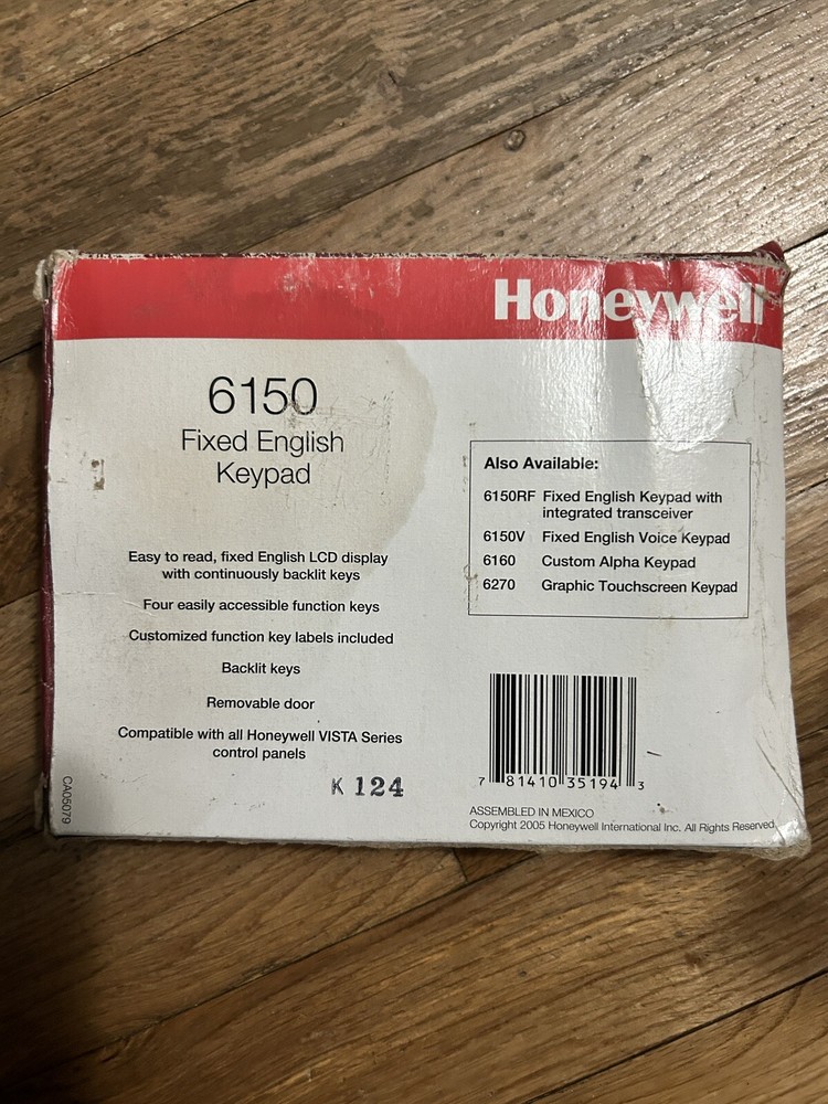Honeywell 6150 Fixed English Keypad with Function Buttons