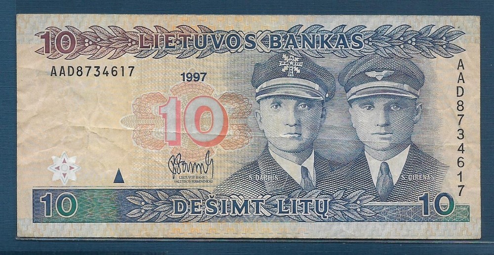 Lithuania 10 Litu, 1997, P 59, VF