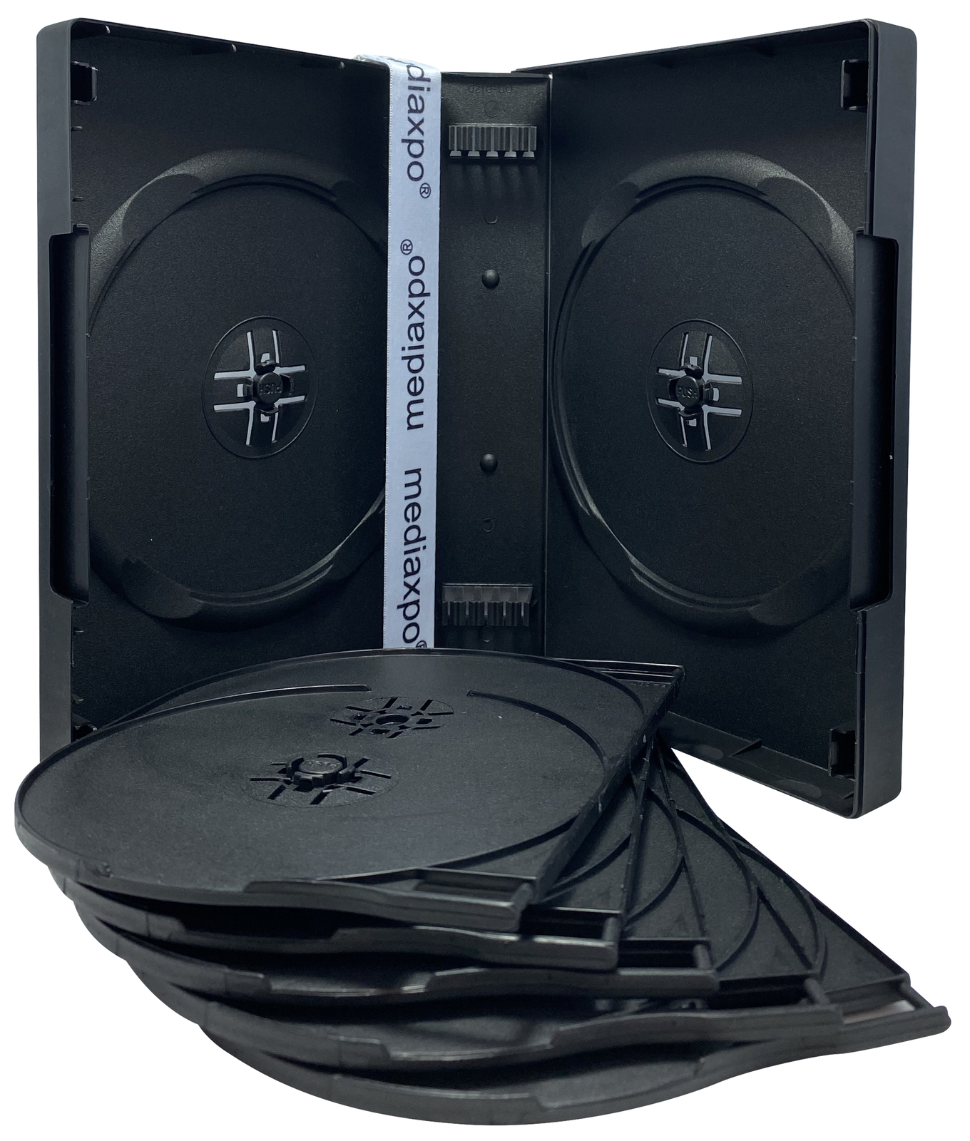 Black 12 Disc DVD Cases Lot