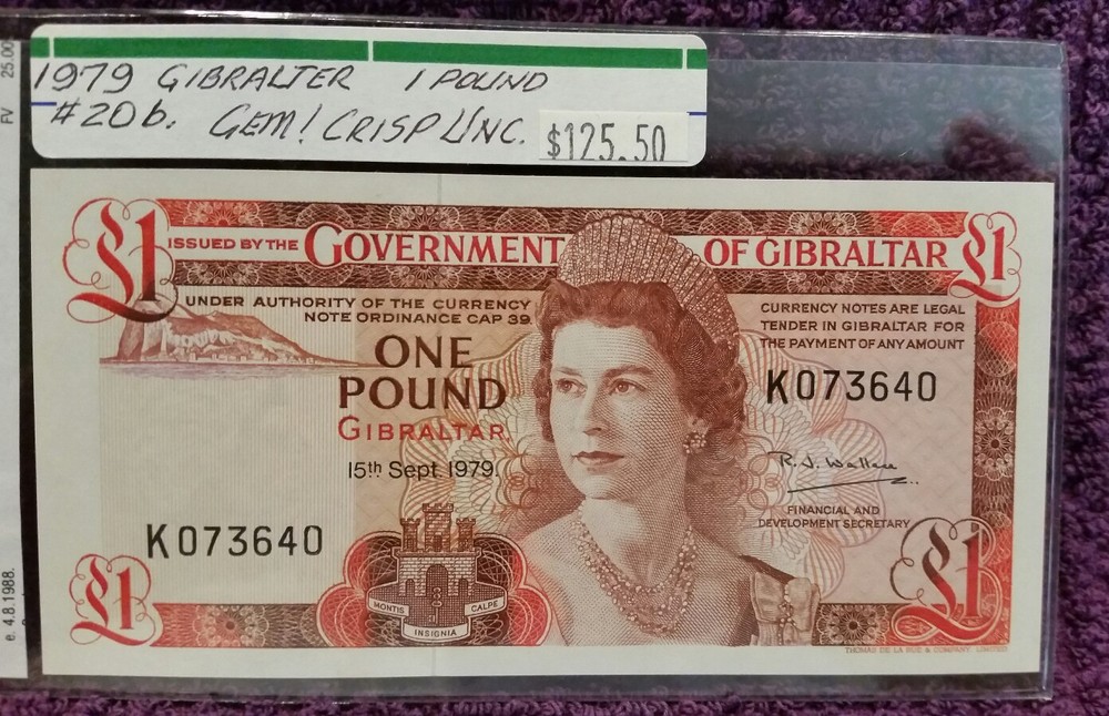 1979 GIBRALTER, $1 POUND, UNC.